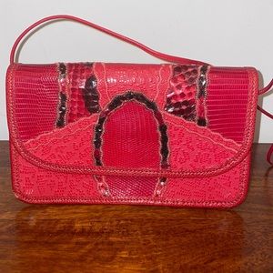 Pre-owned | Carlos Falchi | Red & Black 🐍 Skin Purse